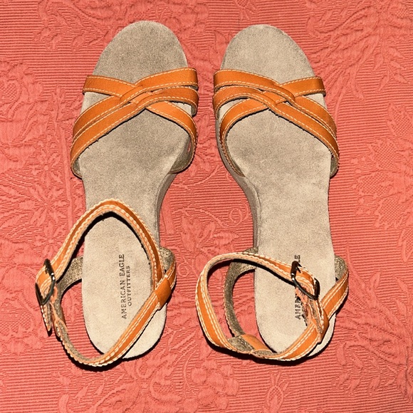American Eagle: Leather Platform Sandals, Size: 9 - Picture 5 of 12